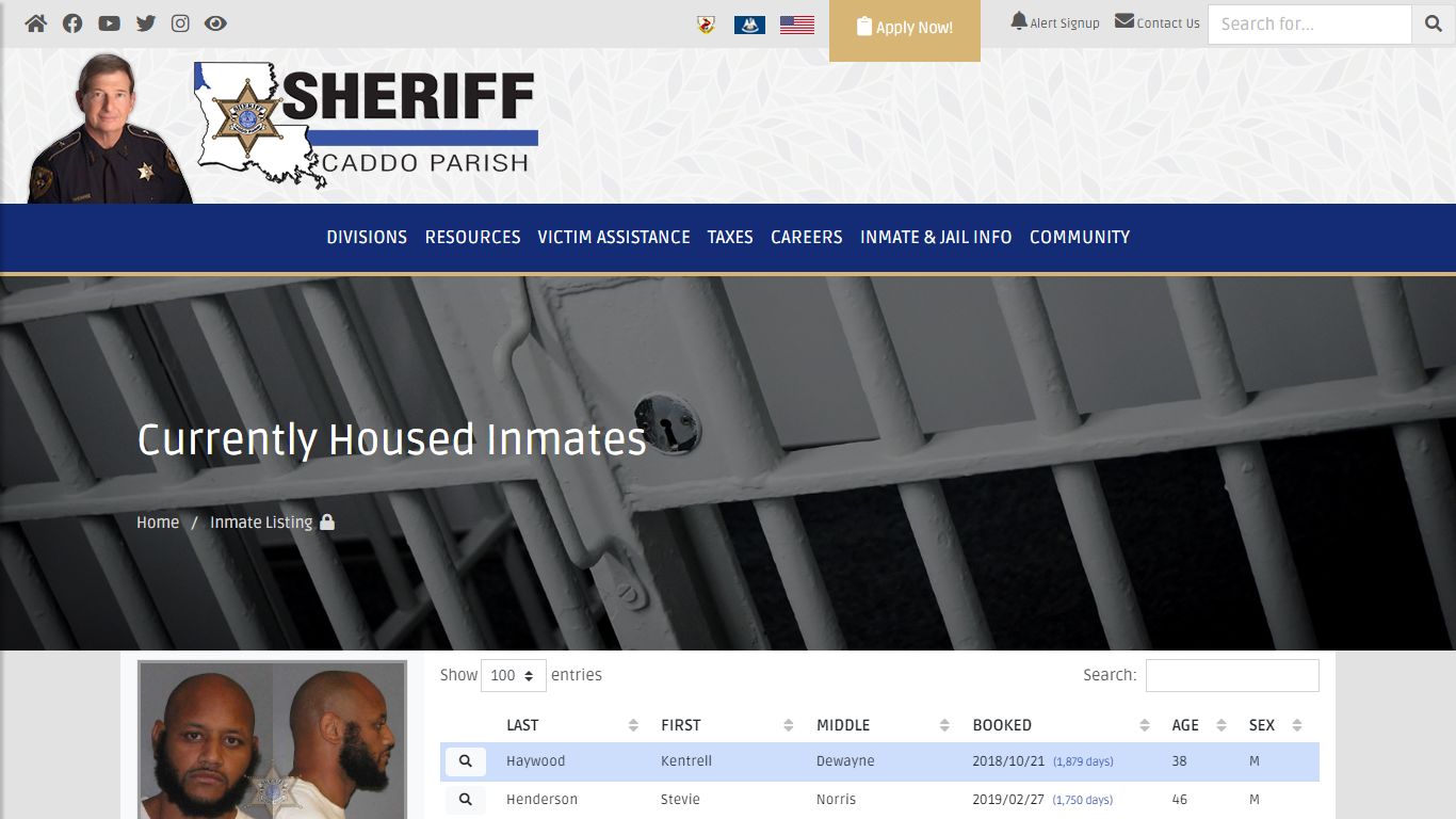 Caddo Correctional Center Inmates - Caddo Parish Sheriff's Office